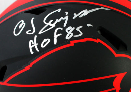 OJ Simpson Autographed Buffalo Bills Eclipse Speed Authentic Helmet w/ HOF - JSA W Auth *Silver