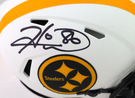 Hines Ward Autographed Pittsburgh Steelers Lunar Mini Helmet- Beckett W *Black
