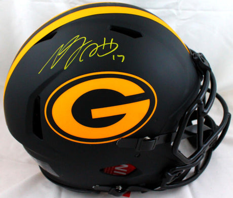 Davante Adams Autographed Green Bay Packers F/S Eclipse Authentic Helmet - JSA W Auth *Yellow Image 1