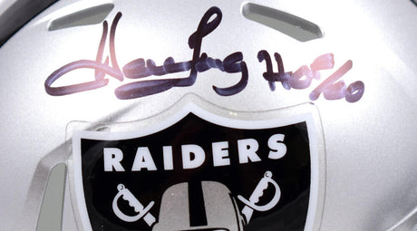 Howie Long Autographed Raiders Speed Mini Helmet w/HOF-Beckett W Hologram *Black Image 2