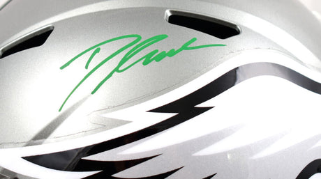 D'Andre Swift Autographed Philadelphia Eagles F/S Flash Speed Helmet-Beckett W Hologram *Green Image 2