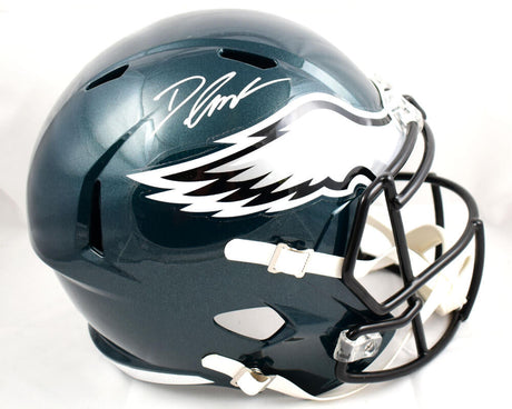 D'Andre Swift Autographed Philadelphia Eagles F/S Speed Helmet-Beckett W Hologram *Silver Image 1