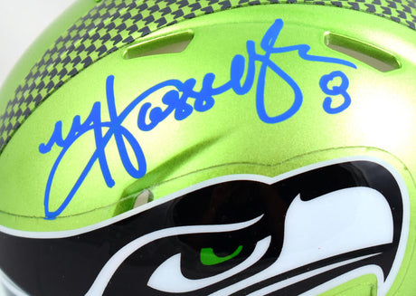 Matt Hasselbeck Autographed Seattle Seahawks Flash Speed Mini Helmet- Beckett W Hologram *Blue Image 2