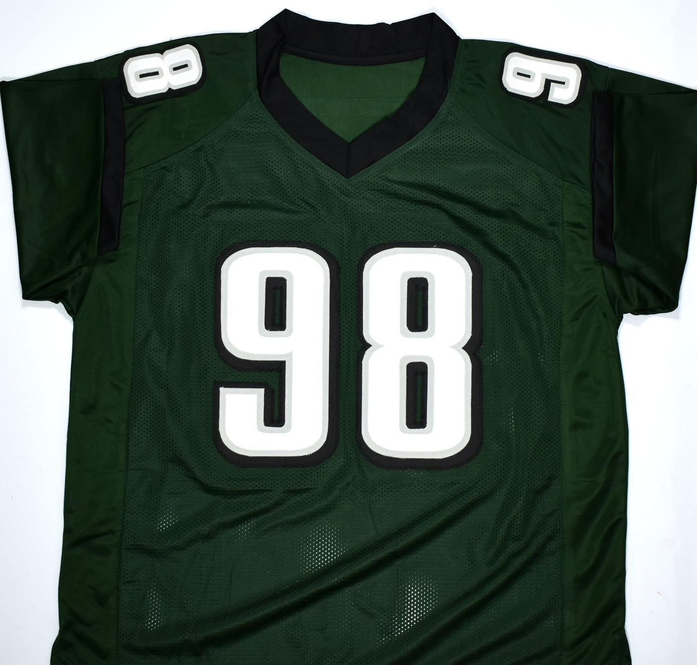 Jalen Carter Autographed Green Pro Style Jersey- Beckett W Hologram *Black