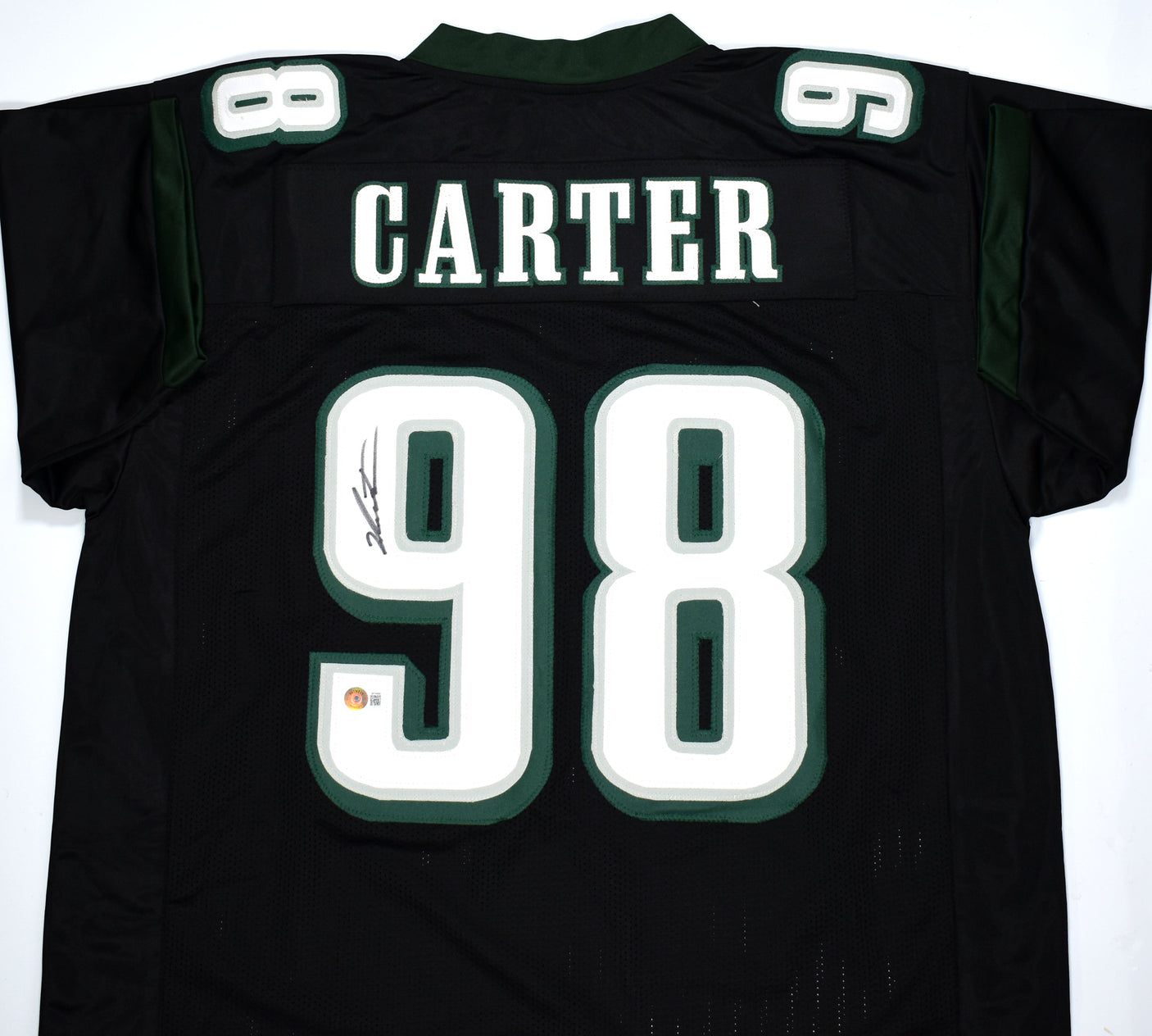 Jalen Carter Autographed Black Pro Style Jersey- Beckett W Hologram *Black