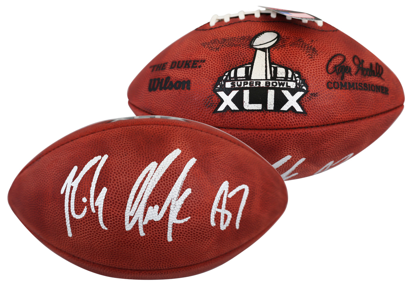 Patriots Rob Gronkowski Signed SB XLIX Logo "Duke" Football BAS Wit #4W113355