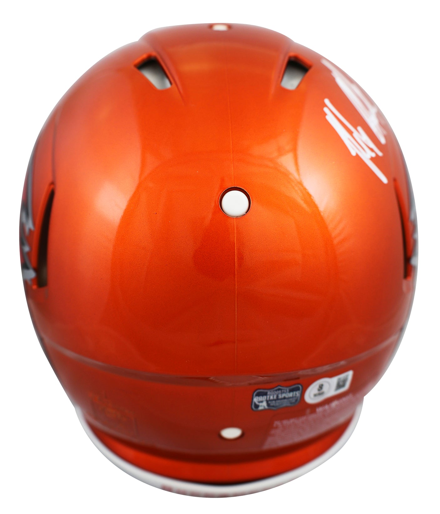 Buccaneers Rob Gronkowski Signed Flash Full Size Speed Proline Helmet BAS Wit