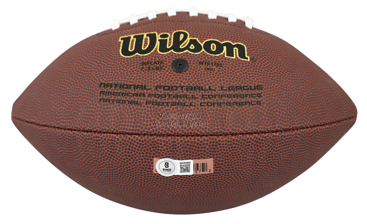 Patriots Ty Law "HOF 2019" Signed Wilson Super Grip Nfl Football BAS Witnessed