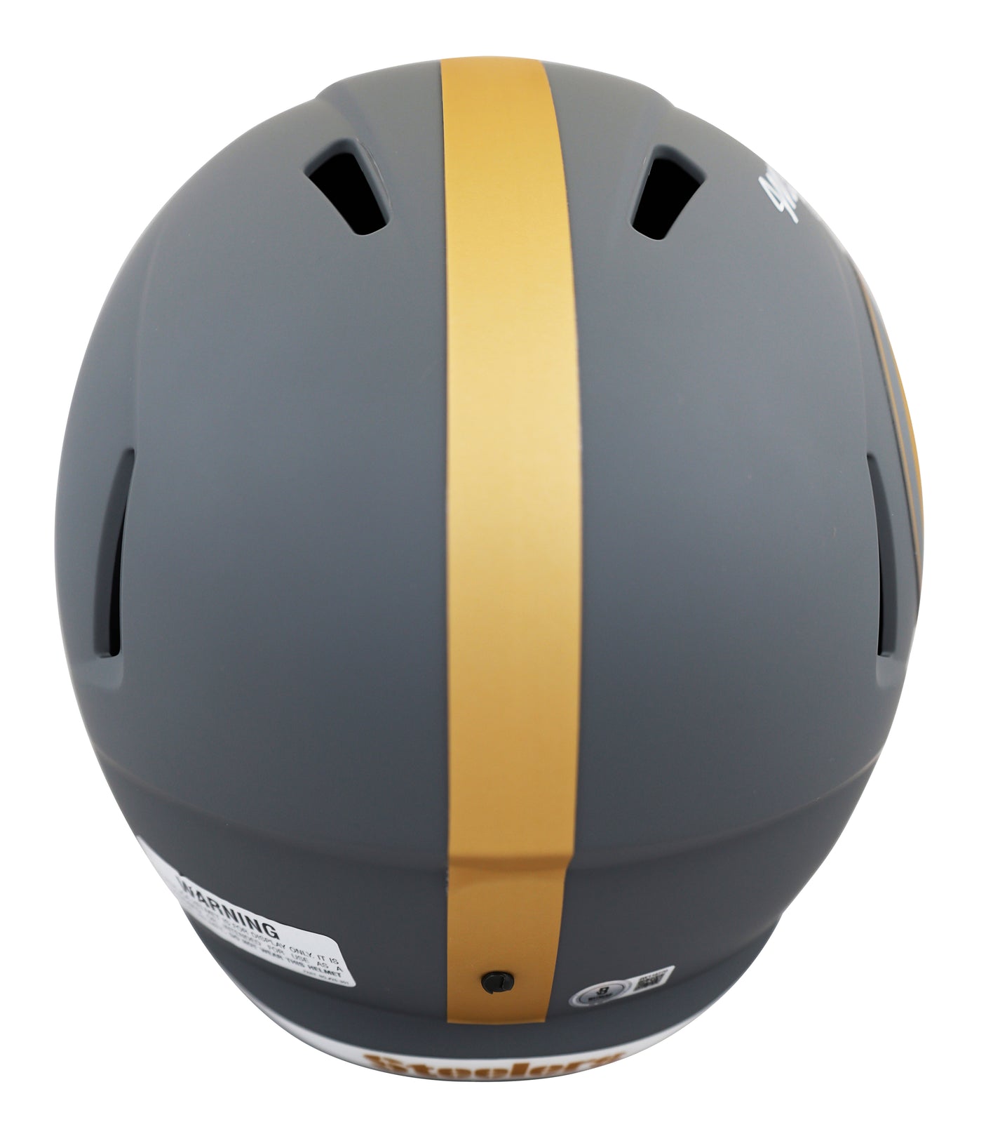 Steelers Mel Blount Signed Slate Full Size Speed Rep Helmet W/ Case BAS Witness