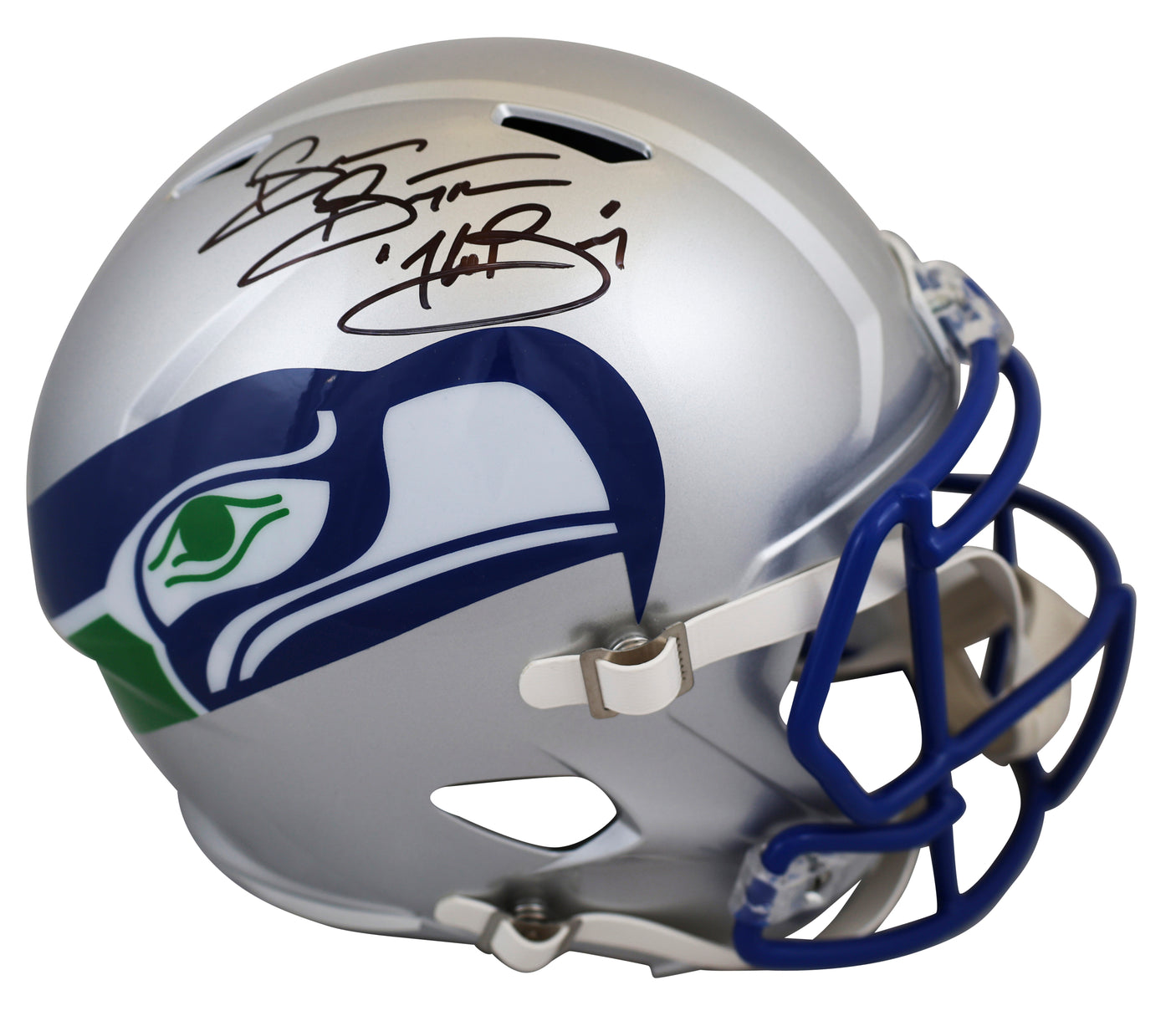 Seahawks Brian Bosworth "The Boz" Signed 1983-01 TB F/S Speed Rep Helmet BAS Wit