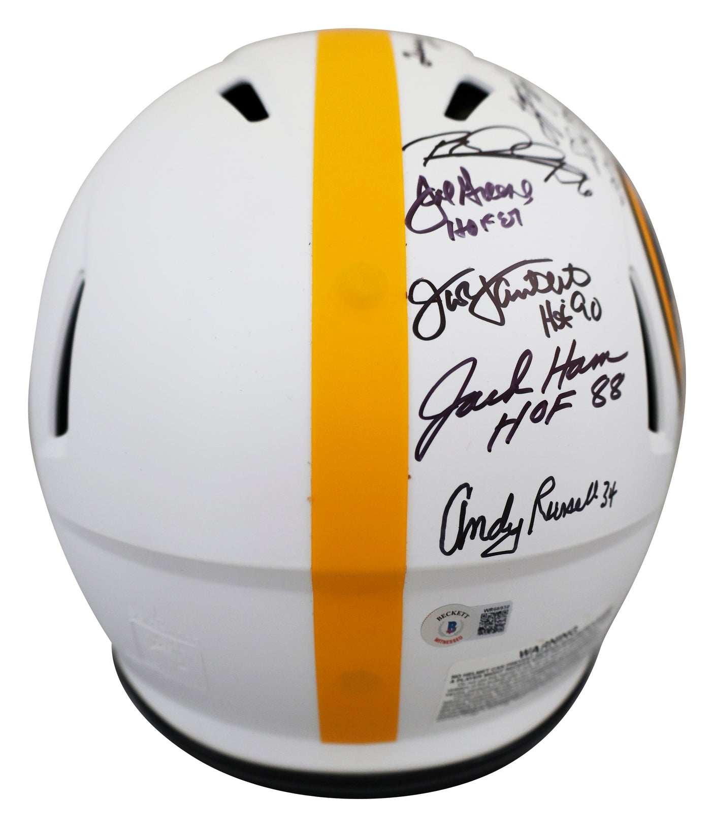 Steelers (17) Bradshaw, Bettis, Greene Signed Lunar F/S Speed Proline Helmet BAS