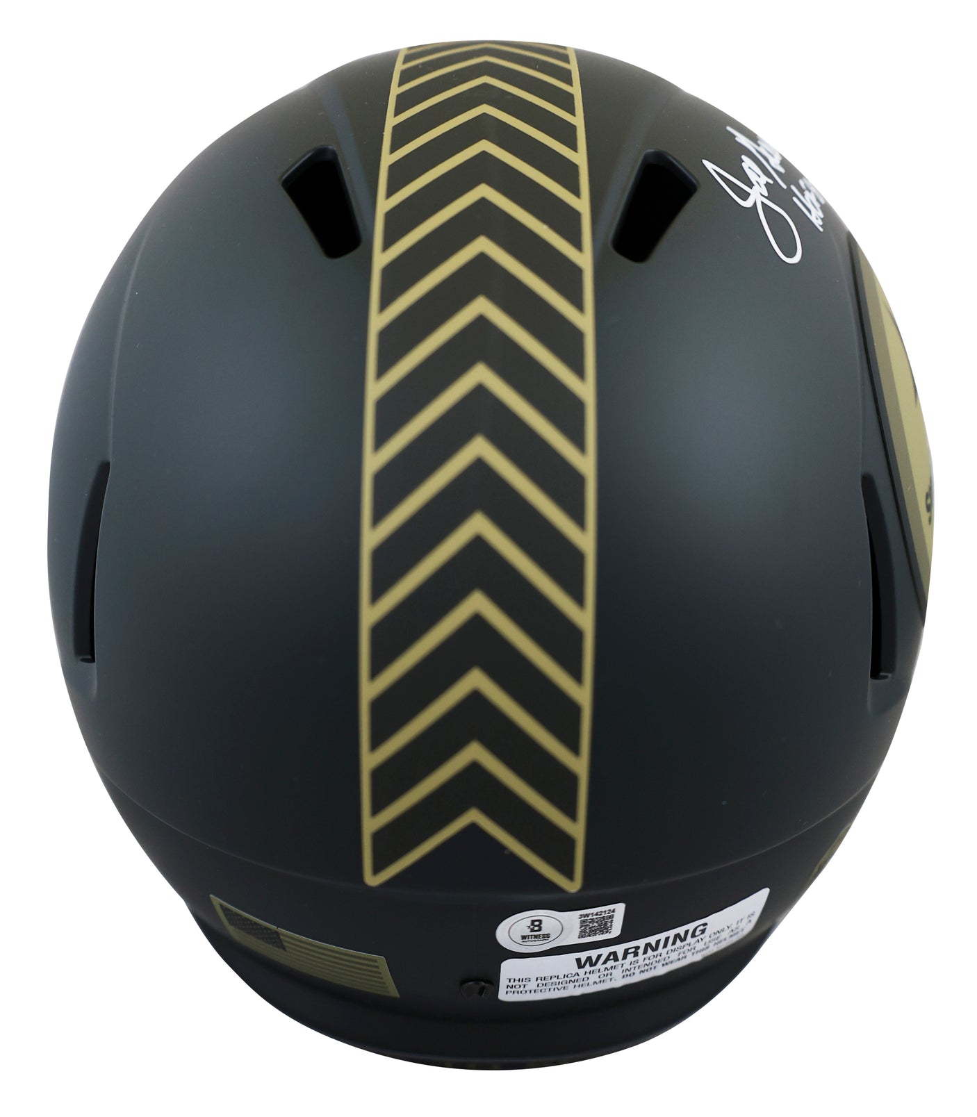 Steelers Joe Greene "HOF 87" Signed STS IV F/S Speed Rep Helmet W/ Case BAS Wit