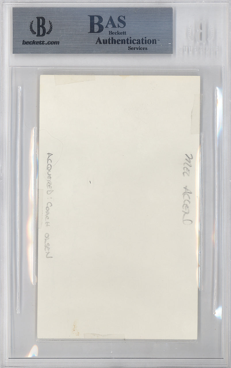 Mel Allen Autographed 3x5 Index Card New York Yankees Beckett BAS #10212952