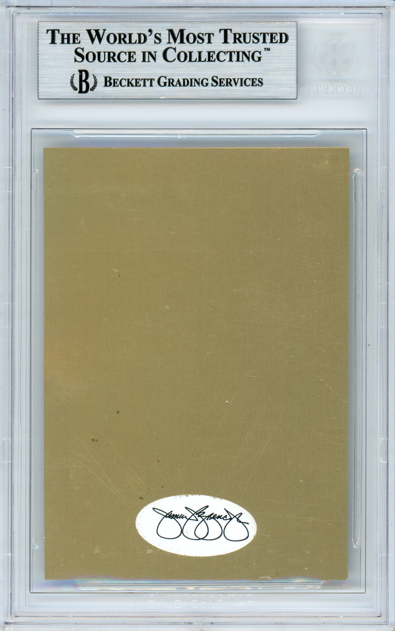 A.B. AB "Happy" Chandler Autographed 1983 HOF Metallic Plaque Card Commissioner Beckett BAS #10982468