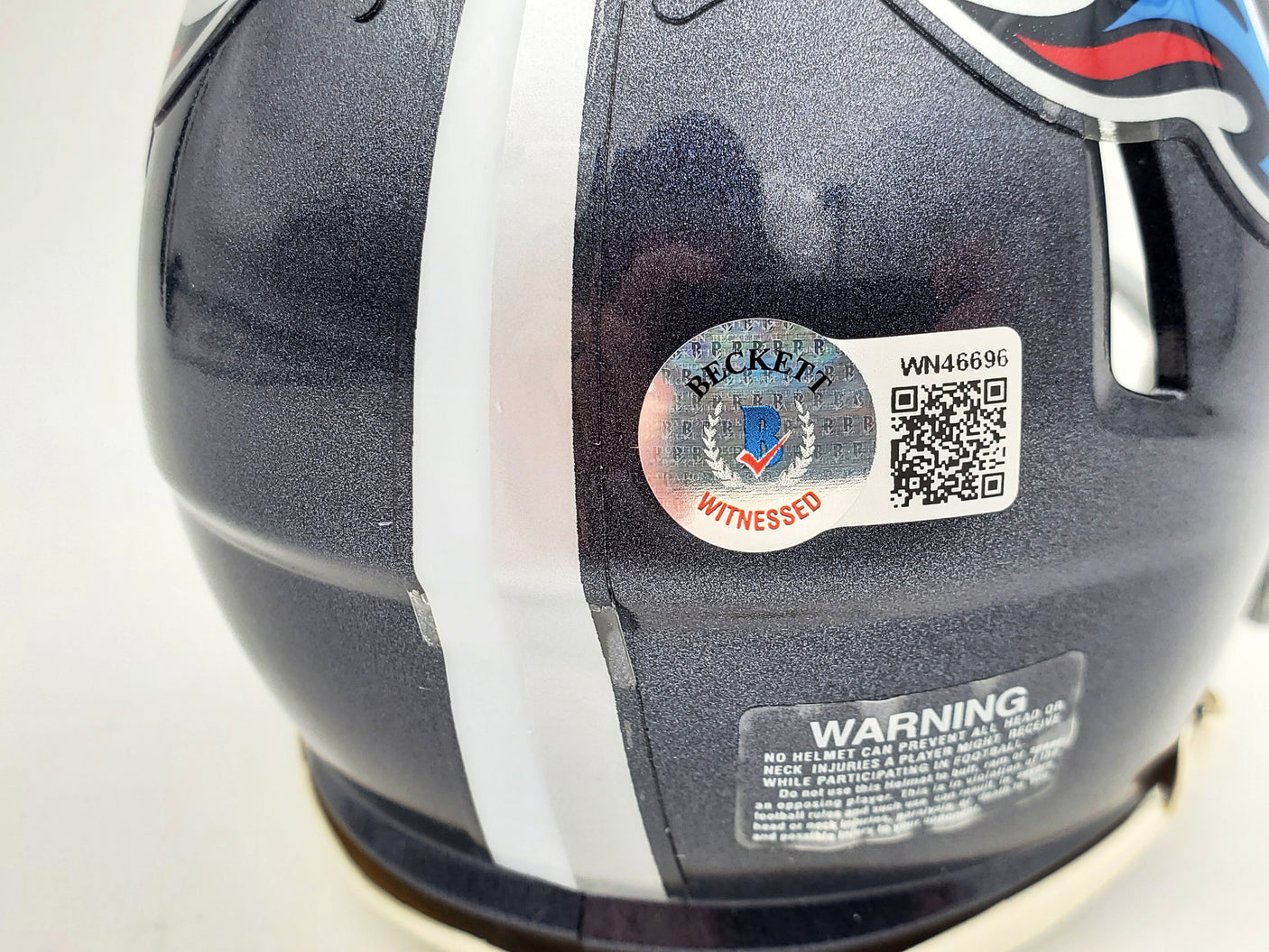 Ryan Tannehill Autographed Tennessee Titans Blue Speed Mini Helmet Beckett BAS QR Stock #197223