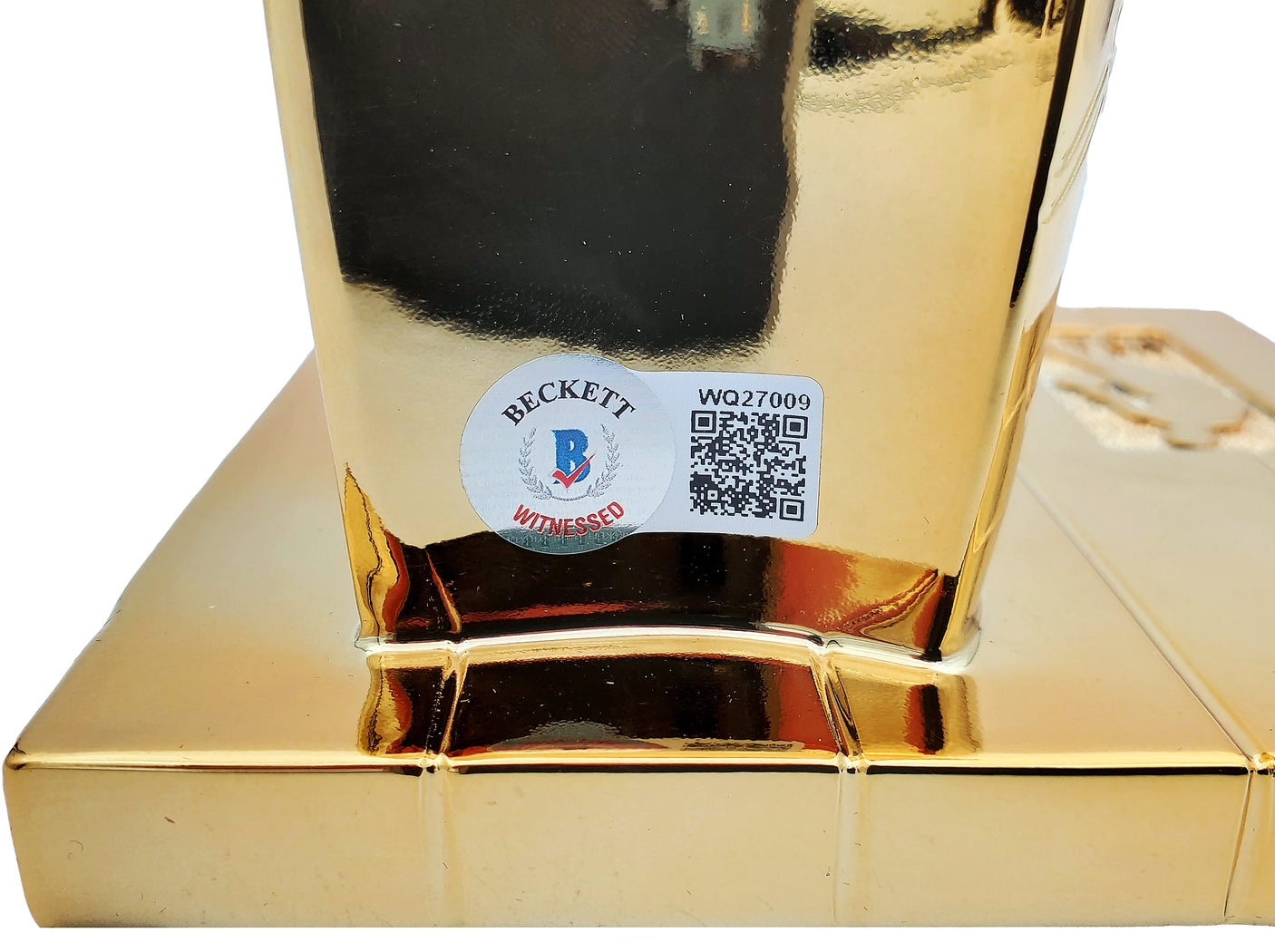 Giannis Antetokounmpo Autographed Fanatics Mini Trophy Milwaukee Bucks Beckett BAS QR Stock #197448