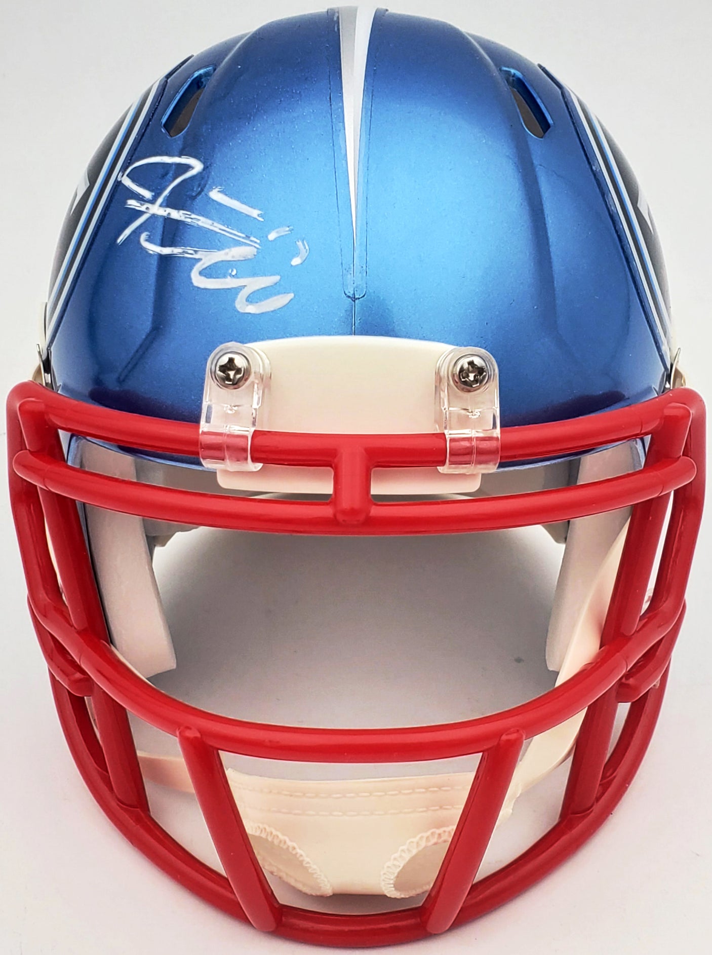 Ryan Tannehill Autographed Tennessee Titans Flash Blue Speed Mini Helmet Beckett BAS QR #WN46893