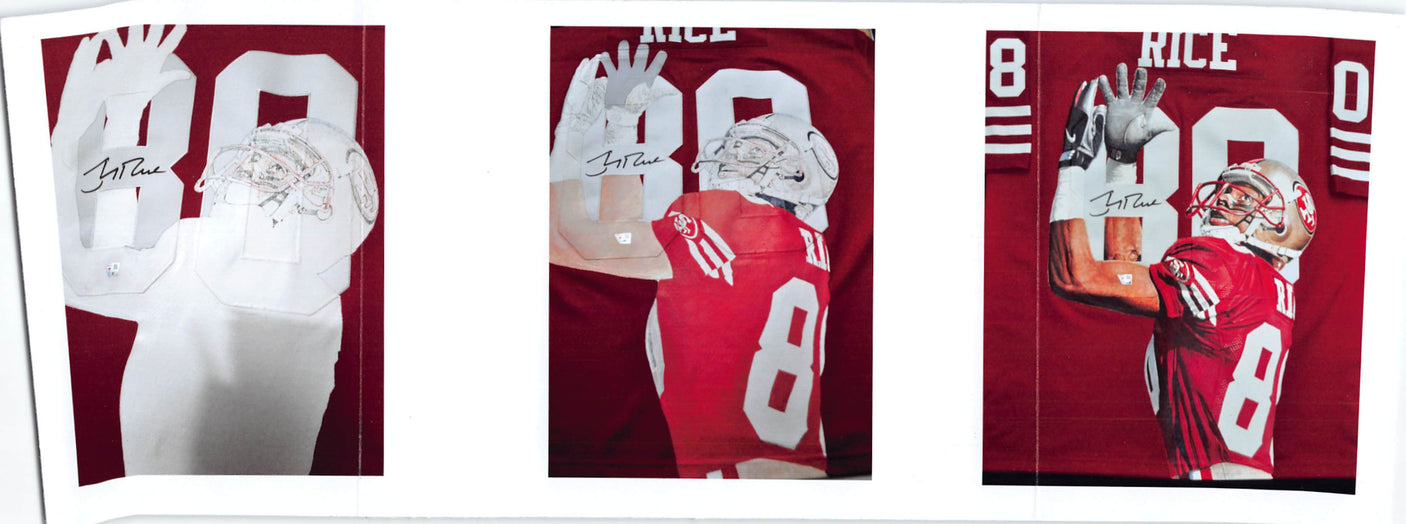 Jerry Rice Signed Hand Painted LE 1/1 By William Zavala Framed Jersey Fanatics