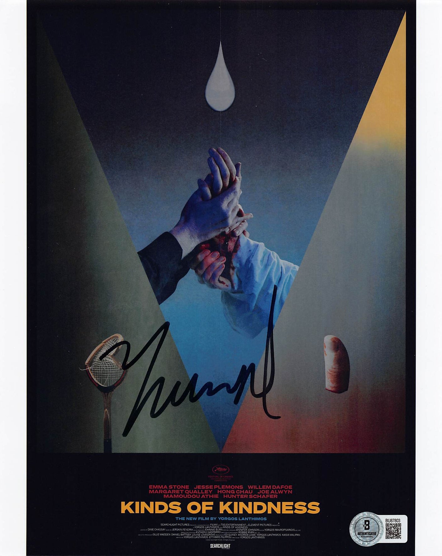 Yorgos Lanthimos Kinds Of Kindness Signed 8x10 Vertical Photo BAS #BU87803