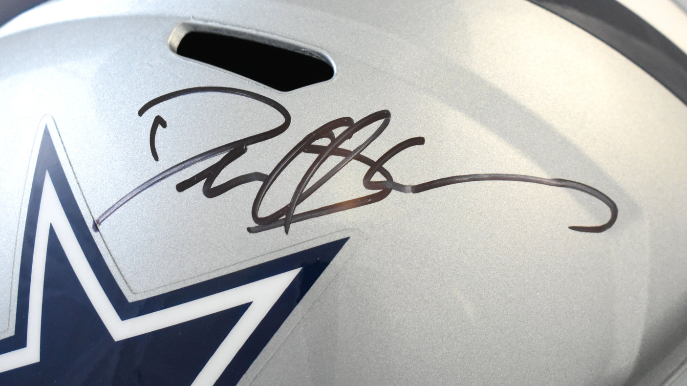 Deion Sanders Autographed Dallas Cowboys F/S Speed Helmet- Beckett Witnessed