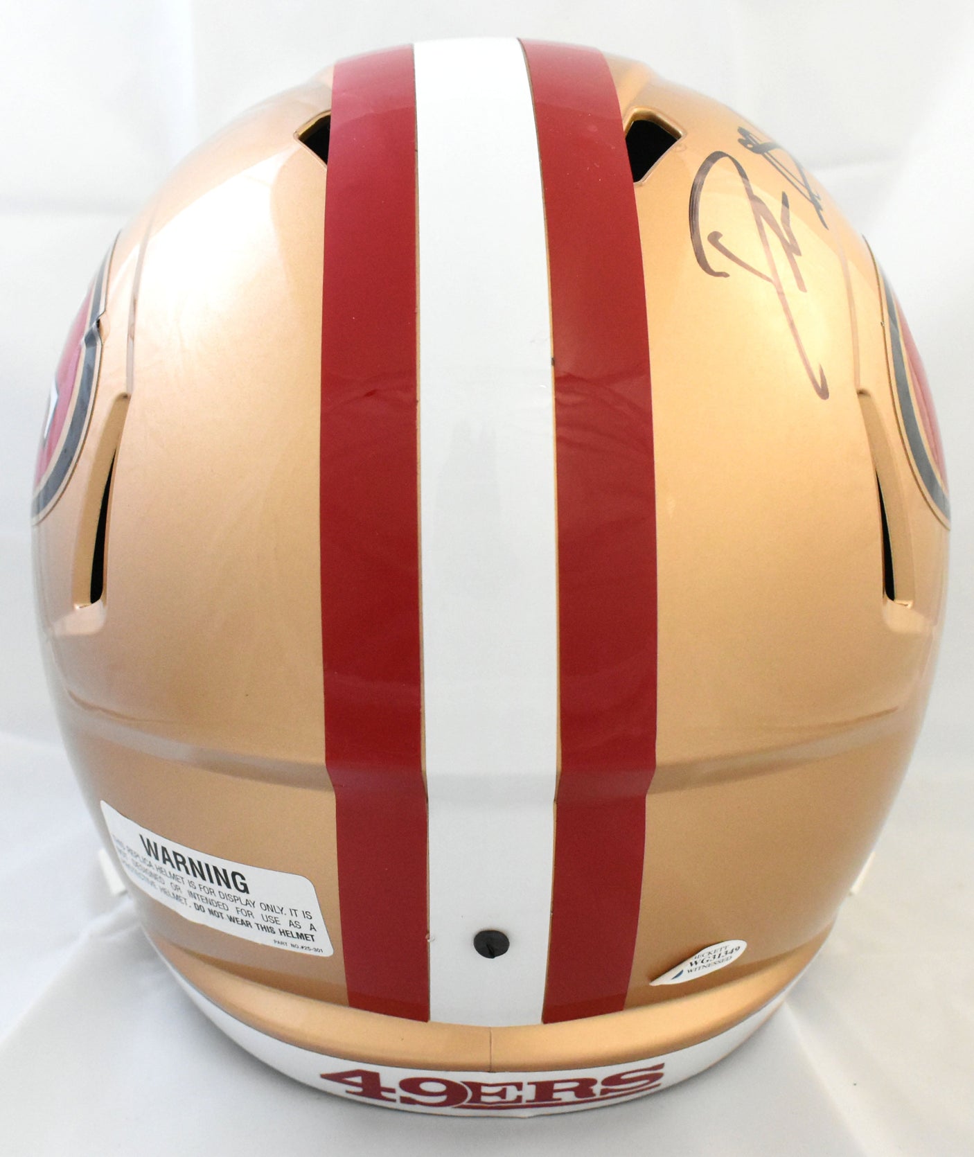 Deion Sanders Autographed 49ers F/S Speed Helmet-Beckett Witnessed