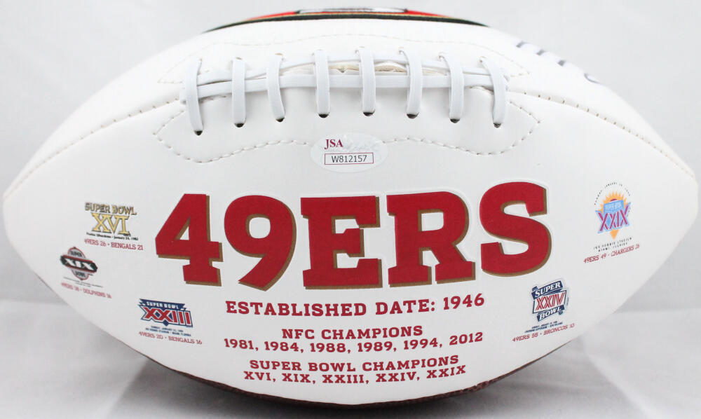 Anquan Boldin Autographed San Francisco 49ers Logo Football- JSA W Auth