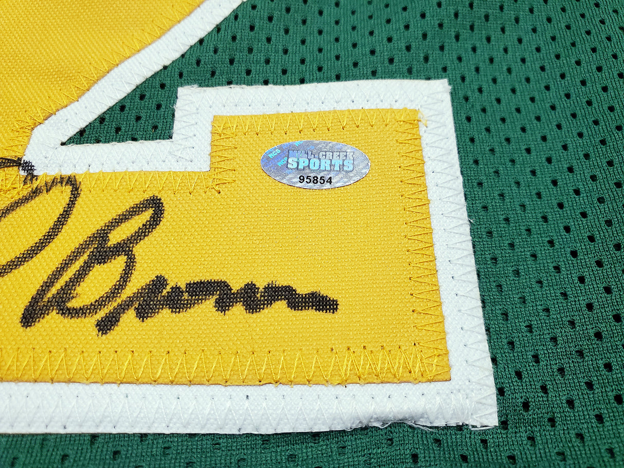 Seattle Supersonics Downtown Fred Brown Autographed Green Jersey MCS Holo Stock #200289