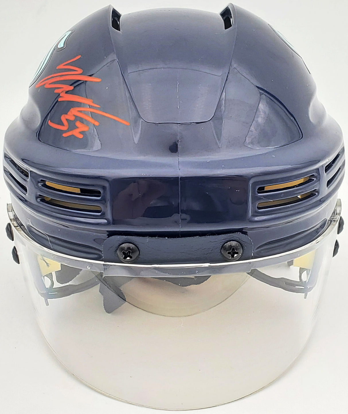 Yanni Gourde Autographed Seattle Kraken Blue Mini Helmet Fanatics Holo Stock #200295