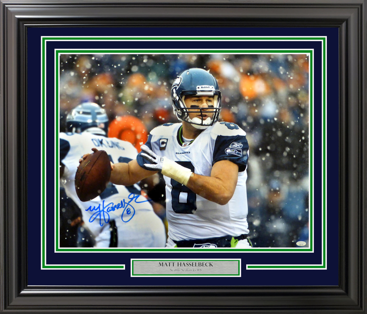 Matt Hasselbeck Autographed Framed 16x20 Photo Seattle Seahawks MCS Holo Stock #200363