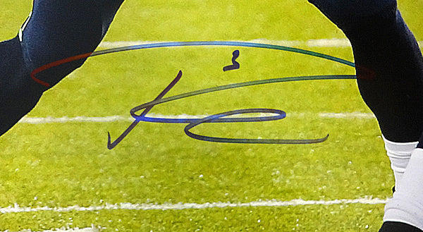 Russell Wilson Autographed Framed 16x20 Photo Seattle Seahawks Super Bowl XLVIII RW Holo Stock #200373