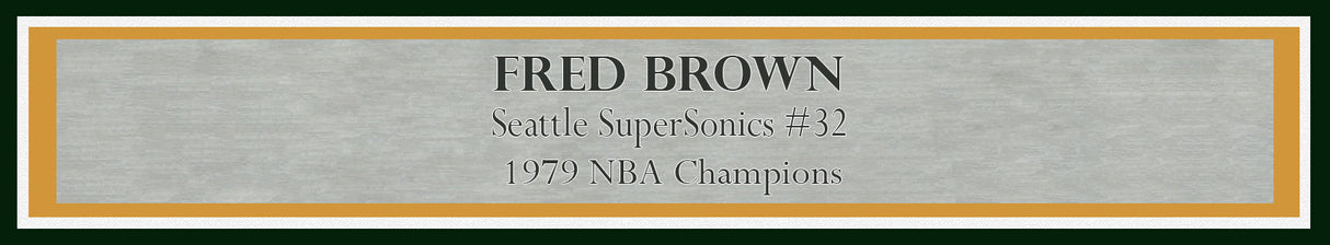Downtown Fred Brown Autographed Framed 8x10 Photo Seattle Supersonics MCS Holo Stock #200390