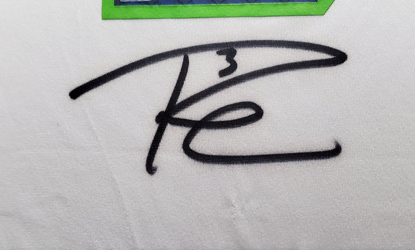 Seattle Seahawks Russell Wilson Autographed Framed White Nike Jersey RW Holo Stock #200431
