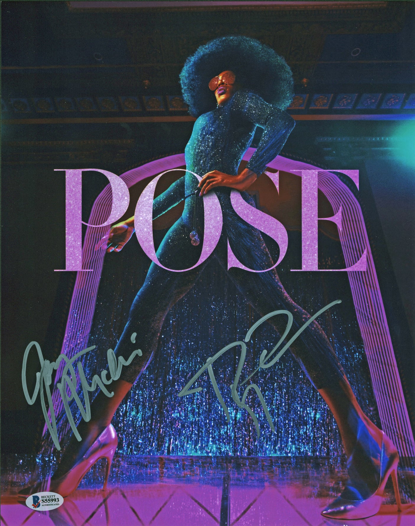 Billy Porter & Jeremy McClain Pose Authentic Signed 11x14 Photo BAS #S55993