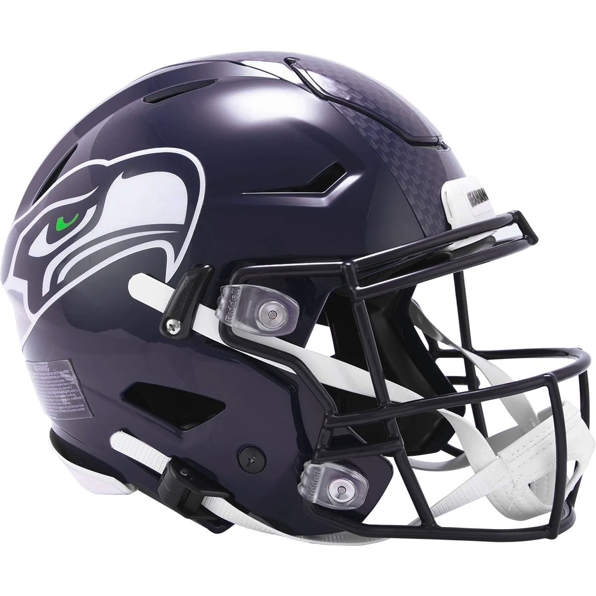 Unsigned Seattle Seahawks Blue Full Size Authentic Super Bowl LX Champions Logo SpeedFlex Helmet Stock #265536