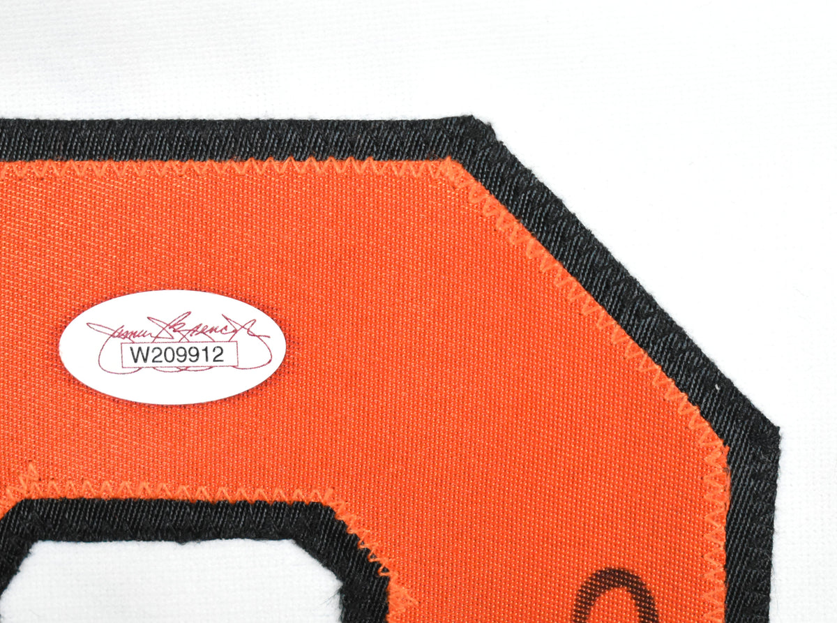 Frank Robinson Signed Orioles White Majestic Authentic Jersey - JSA W *Blemish