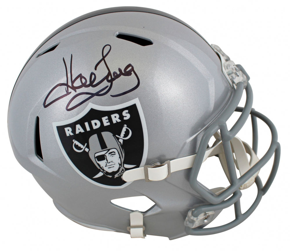 Howie Long Autographed Raiders Speed Full Size Helmet Beckett Witnessed