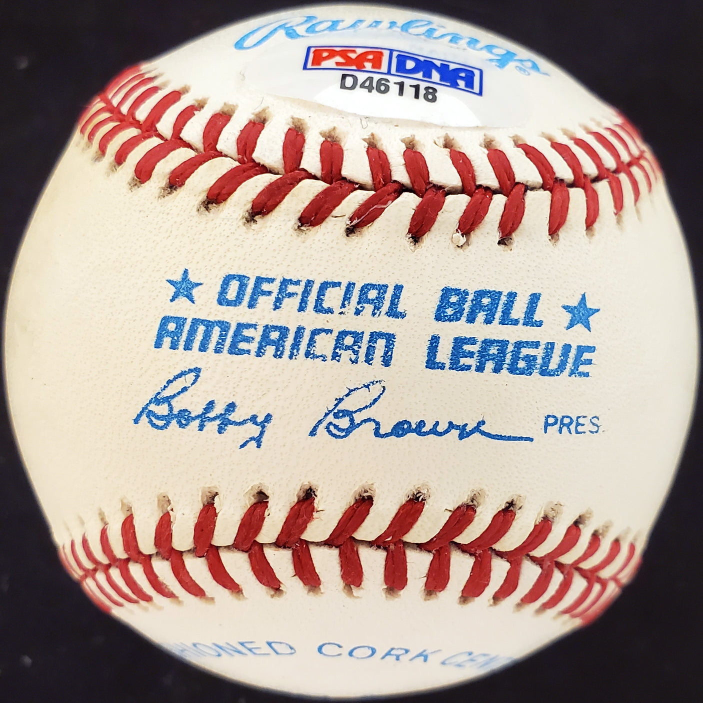 Tom Henrich & Mickey Owen Autographed Official AL Baseball New York Yankees, Brooklyn Dodgers PSA/DNA #D46118