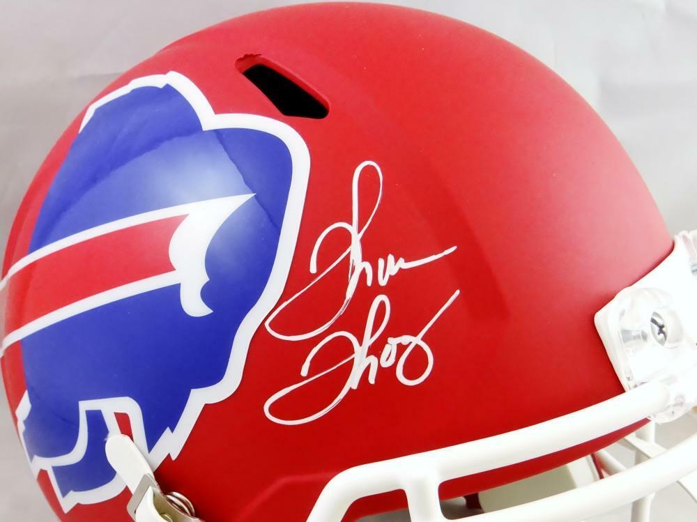 Kelly/Reed/Thomas Signed Buffalo Bills F/S AMP Speed Helmet- JSA W Auth *White