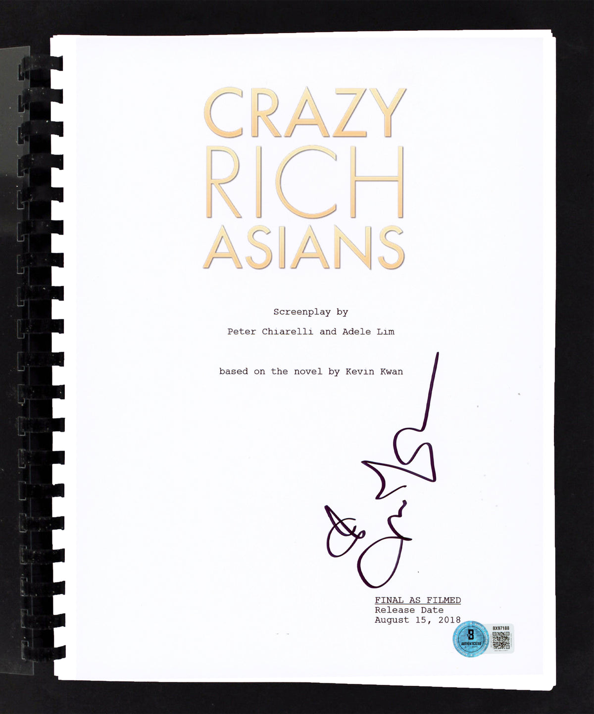 Michelle Yeoh Crazy Rich Asians Authentic Signed Movie Script BAS #BX97188