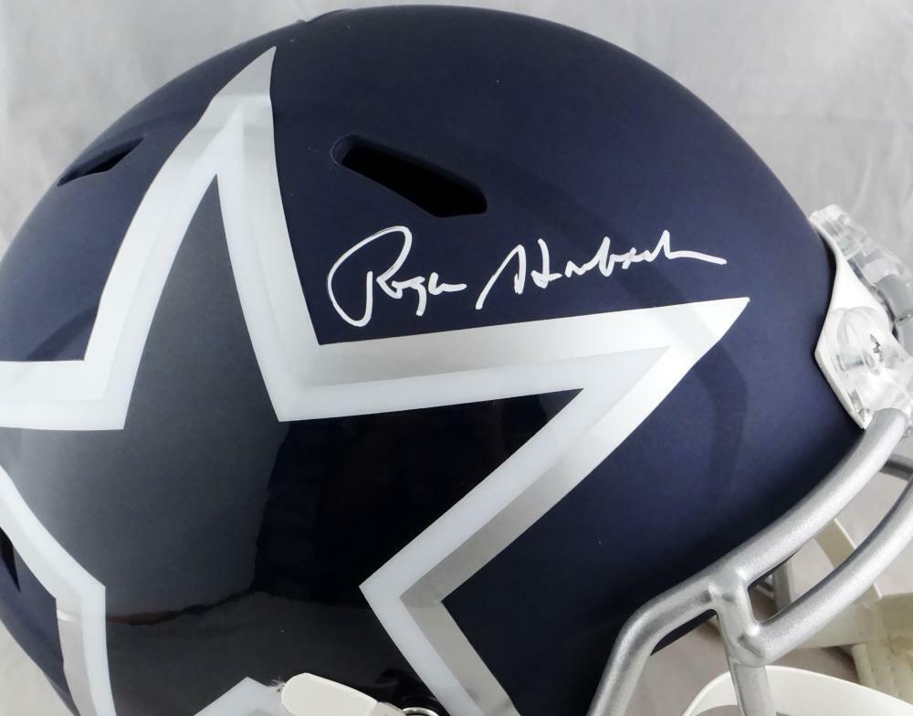 Roger Staubach Autographed F/S Dallas Cowboys AMP Speed Helmet- Beckett Auth *W