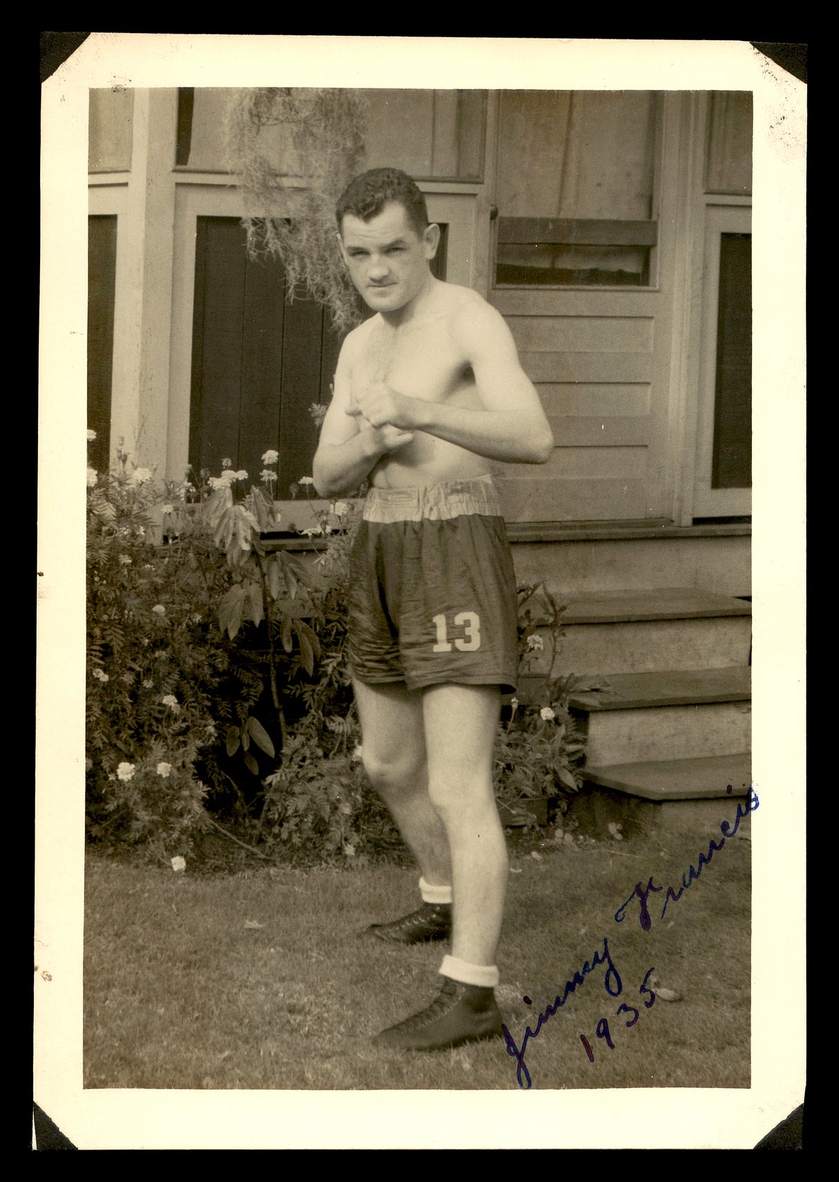 Jimmy Francis Autographed 4.5x6.5 Photo Boxer "1935" SKU #179772