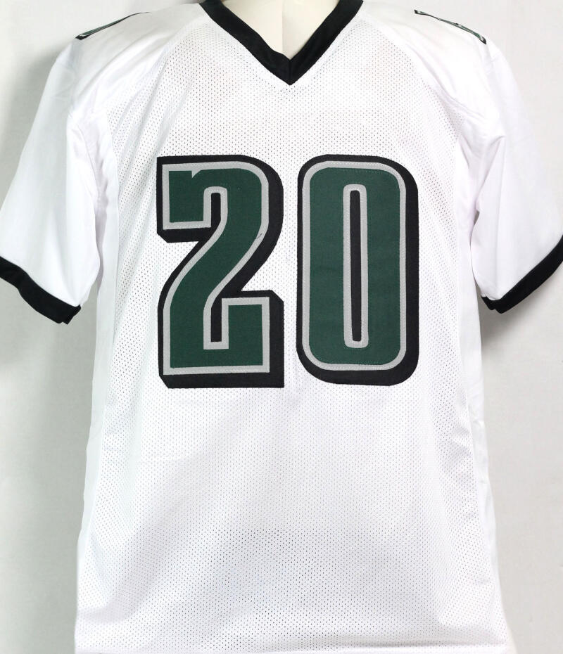 Brian Dawkins Autographed White Pro Style Jersey- JSA W Auth *2