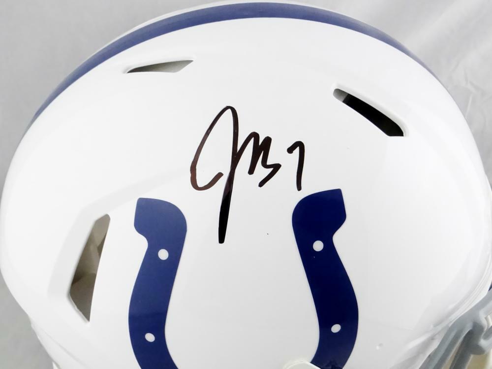 Jacoby Brissett Autographed F/S Colts Speed Authentic Helmet- JSA W Auth *Black