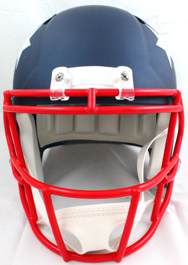 Sony Michel Autographed NE Patriots F/S AMP Speed Helmet - Beckett Auth *White