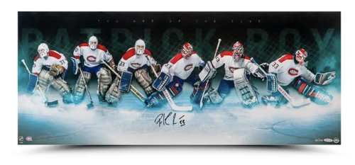 Patrick Roy Autographed "Art of the Save" 36 x 15 Photograph UDA LE 100