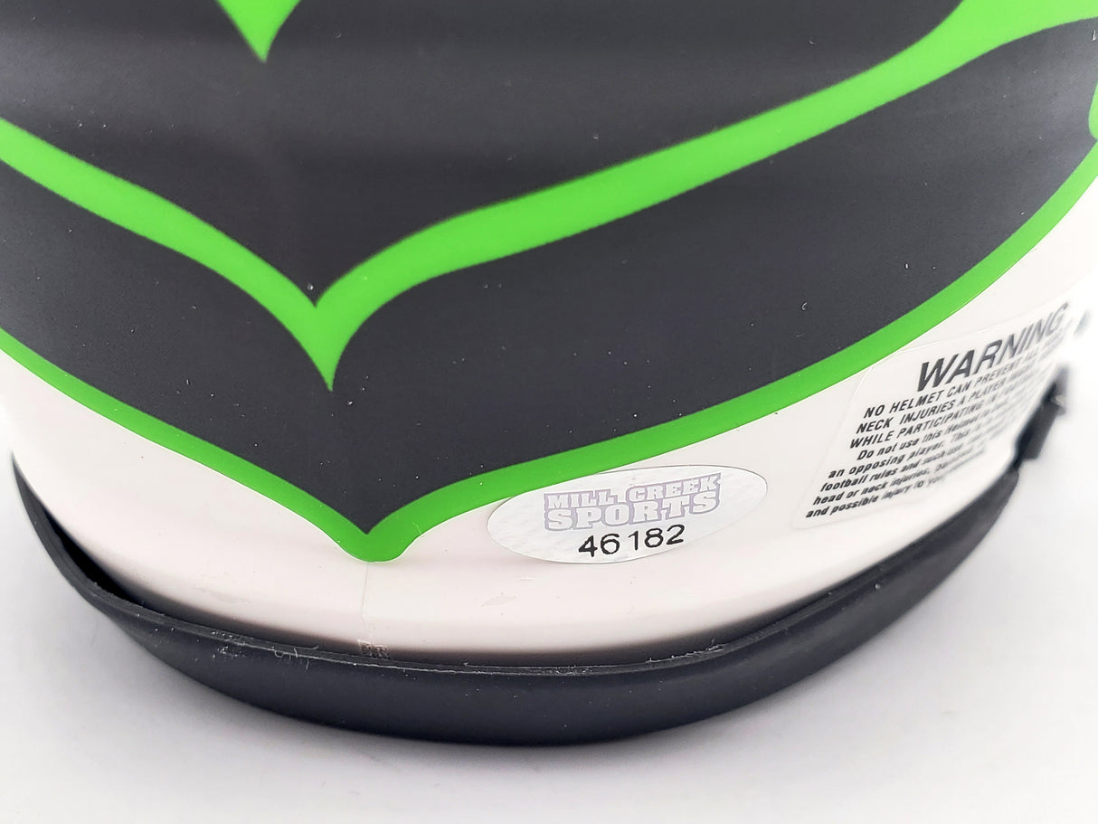 Tyler Lockett Autographed Seattle Seahawks Lunar Eclipse White Speed Mini Helmet MCS Holo Stock #200483