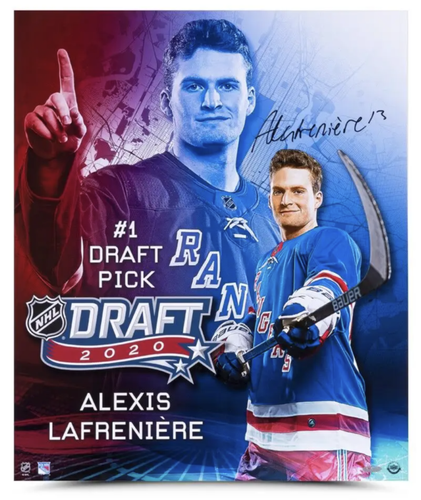 Alexis Lafrenire Autographed New York Rangers "Draft Day" 20" x 24" Photo UDA