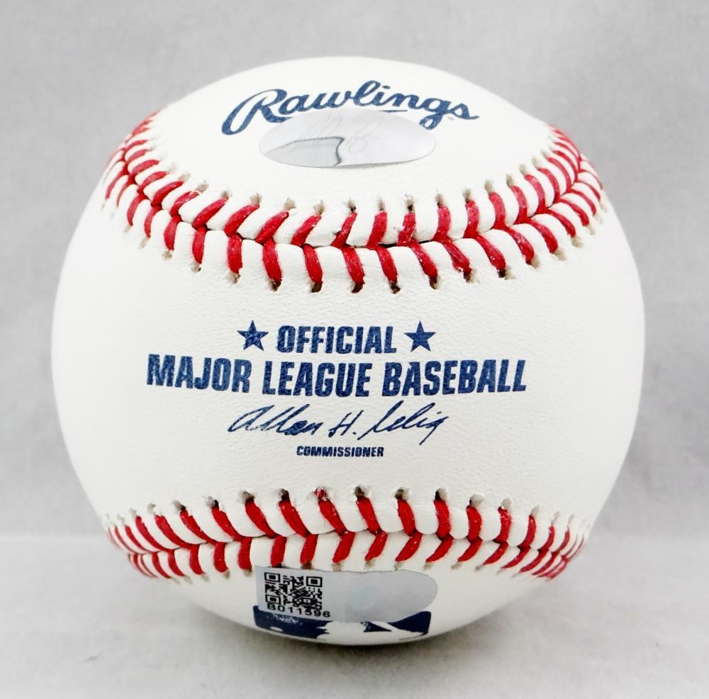 Nolan Ryan Autographed Rawlings OML Baseball W/ 7 No Hitters- AIV Hologram *Blue