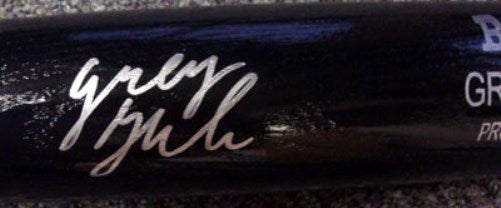 Greg Halman Autographed Black Rawlings Bat Seattle Mariners PSA/DNA RookieGraph Stock #22258