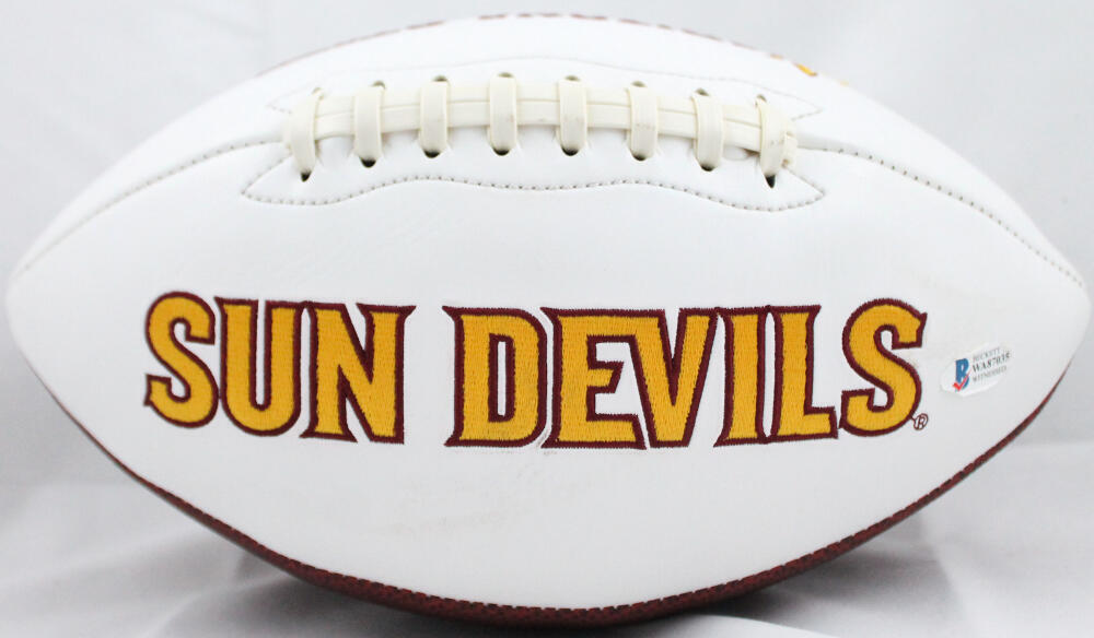N'Keal Harry Signed Arizona State Sun Devils Logo Football - Beckett Auth *Black
